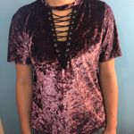 Almost Famous Purple Velvet Shirt  Photo 1