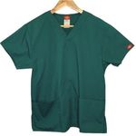 Dickies  V-Neck Scrub Top, Hunter Green Size: Small Photo 0