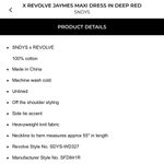 SNDYS x REVOLVE Jaymes Maxi Dress in Deep Red Size M Photo 3