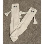 NWT Two Pairs of eyes and ears or hands ladies white socks size 7 Photo 1
