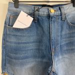 BRANDON MAXWELL The Cortlandt Denim Pant W/ Metallic Leather Combo Size 29 New Blue Photo 3