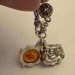 1 Decade Rosary Beaded Bracelet Rose Charm Heart Mary Portrait Christian Silver Photo 8