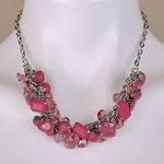 Pink Faceted Stone Statement Necklace Photo 0