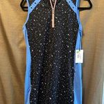 NWT Tail Womans Golf Mock Cassidy Dress quarter Zip Size Small Stargaze Black Photo 0