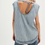 Free People #54 NWT  Madison Railroad Stripe Tunic in Classic Wash Photo 3