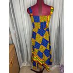 Handmade Slip dress african print blue red green yellow Photo 1