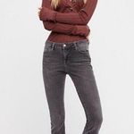 Free People Straight Raw Hem Gray Denim Jeans Size 26 EUC Bohemian boho Photo 0