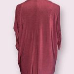 Gibson Latimer  Cold Shoulder Bat Wing Top in Burgundy - size large Photo 2