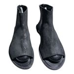 Walk by Anat Dahari Black Leather Handmade Open Toe Closed Heel Sandals 37 6.5 Photo 1