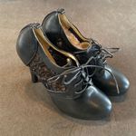 Women’s Black High Heel Booties with Lace Detail Size 5.5 Black Photo 2