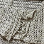 BP  Tie Front Crop Crochet Tank Photo 2