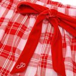 PINK - Victoria's Secret PINK VICTORIA’S SECRET Flannel Pajama Shorts  Red Pink Silver Plaid Ruffle SMALL Photo 9