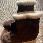 Michael Kors  chocolate brown suede leather fur lined boots size 9 EUC Photo 0