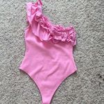 Boutique Pink Ruffle Bodysuit Photo 1