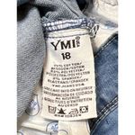 Ymi WBB Wannabettabutt Mid Rise Jeans Distressed Raw Hem Size 18 Photo 5