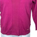 Tommy Hilfiger Magenta Turtleneck Sweater Button Cuff Size L Retro Photo 3