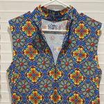 IBKUL SCARLET BLUE Sleeveless Geometric Print Mock Neck Golf Dress Sz M UPF50 Size M Photo 1
