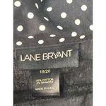 Lane Bryant Women’s Black White Polka Dot Blouse Size 18/20 Cotton Button Front Photo 5