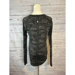 Lululemon Swiftly Tech Long Sleeve Crew Shirt Black White Space Dye Seamless Top Size M Photo 3
