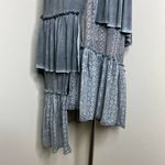 POL Shift Dress Womens Small Gray Acid Wash Tiered Ruffle Lace Artsy Boho Hippie Photo 4