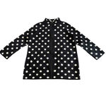 Anthropologie NWT  Field & Flower Polka Dot Wool Sweater Coat Black Petite Medium Photo 7