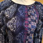 Melissa Paige Boho Accordian Pleated Top Size MP long sleeves cold shoulder Photo 2