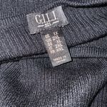 G.I.L.I. Black Ribbed Scoop Neck Long Wide Cuff Gold Stud Sleeves Sweater 1X Photo 13