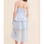 4SI3NNA Campbell Lace Tiered Midi Dress Size Small Light Blue Size M Photo 1