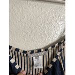 Jigsaw 100% Silk Tie Shoulder Striped Pleated Pockets Resort Wear Dress Womans M Blue Size M Photo 7