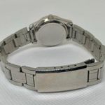 Bulova TFX by  women silver tone date quartz analog watch white dial 26mm running Photo 3