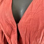 Old Navy rusty burgundy Wrap Peplum Blouse Long Sleeve Photo 1