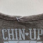 Chin Up Apparel  Athletic Sporty Racerback Workout Gray Graphic Tank Size S Photo 4