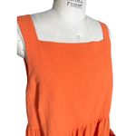 Ursa Minor Odette Orange Seersucker Sleeveless Long Dress Size XL Photo 3