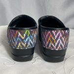 Sanita Shoes Womens Danish Clogs Rainbow Raffia Nurse Slip On Sz 38 7.5 Or 8 EUC Purple Photo 3