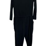 Fabletics "Tess" Black Off The Shoulder Lounge Causal Jumpsuit Sz XS Photo 2