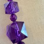 Joan Rivers Purple Faceted Lucite Long Necklace Photo 2