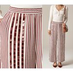 J.Crew  | NWT Collection cropped Stratus pant with sequins red multi stripe Sz 8 Photo 0