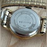 Bulova Ladies Watch Rare Vintage Gold-Tone Stretch Bracelet Gold Plated Bezel Photo 5