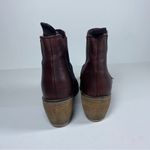 Journee Collection Journee Signature Womens Skyller Maroon Brown Woven Leather Bootie size 6 Photo 4