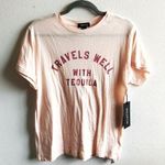 Wildfox Tee Con Tequila Keke Pink Salt Graphic T-Shirt Sz S BNWT Travels Well Photo 0
