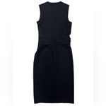 Gucci  Fitted Sleeveless V-neck Bamboo Belted Sheath Dress Black Luxury Size M Photo 2