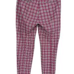 J.Crew  Women's Cameron Plaid Ankle Pants Pink Black Size 2 Preppy Career Casual Photo 4