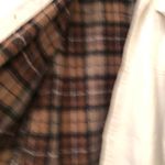 RedHead  Chunky plaid fleece lined beige tan cream vintage bomber shacket jacket shirt flannel long sleeve Photo 2