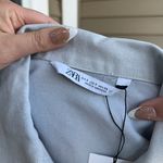 ZARA Metallic Shimmer Denim Romper Photo 12