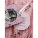 Love Shack Fancy  X Target Cecile Pink Satin Floral Puff Sleeve Mini Dress Size 6 Photo 6