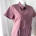 Athleta  Cinch Mauve Full Zip Short Sleeves Water-Repellent Top Women’s Large Photo 2