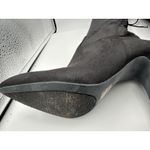 BCBGeneration Women’s BCBG ERINN black sueded knee high lace up heeled boots size 8 Photo 6