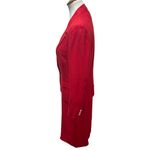 Harvé Benard Harve Benard Vintage Red Jacket Skirt Suit Set White Buttons Made In Italy Sz 12 Photo 1