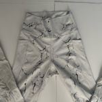 Buffbunny Collection  Limitless Leggings –White Marble Print • Activewear • Small Photo 1