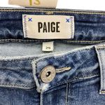 Paige  “hoxton crop” torn back hem Midrise medium wash distressed jeans Sz 29 #71 Photo 11